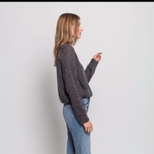 Almina Relaxed Fit Round Neck Sweater - Grey